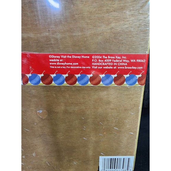 Original Disney MICKEY MOUSE WOOD Christmas Ornament Set - 4Piece NIB Vintage - Picture 7 of 8